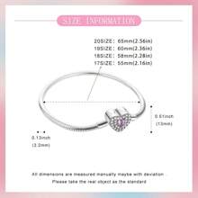 PARCOM 1pc Heart-Shaped Silver Plated Bracelet, Fashionable & Charming New Design, Multifunctional DIY Beaded & Pendant Jewelry Making Accessory, Suitable For Daily Wear And Gift-Giving, Perfect Bracelet Jewelry Gift For Birthday, Festivals