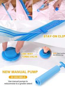 5/3/1pc Vacuum Storage Bags,Compression Bags For Travel,Vacuum Storage Bags Space Saver Bags Vacuum Seal Bags, Vacuum Seal Bag With Hand Pump, 80% Space Saver Bags For Clothes,Comforters And Blankets, Home Vacation Travel Essentials,Space-Saving Vacuum Storage Bag Reusable Bag For School School Accessories School Stuff