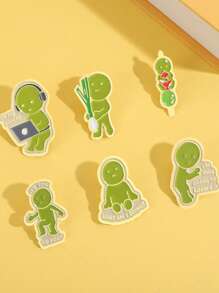 6 piezas Pines de esmalte lindos con broches de dibujos animados de animales, pines de solapa, insignias para mochila, accesorios de disfraces, joyería de moda, regalos