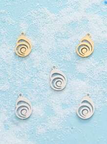 5/10pcs Stainless Steel Beach Ocean Vacation Style Starfish, Octopus, Shells, Sea Fish, Conch, Whales, Fashionable Bracelets, Necklaces, DIY Accessories And Pendants Featuring Marine Animals
