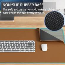 KTRIO Large Gaming Mouse Pad With Superior Micro-Weave Cloth, Extended Desk Mousepad With Stitched Edges, Non-Slip Base, Water Resist Keyboard Pad For Gamer, Office &Amp; Home, 31.5 X 11.8 In, Black - Coffee Brown - View 4