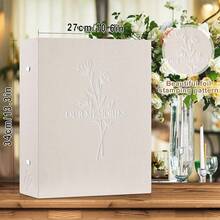 Photo Album 6x4 Slip In, OUR MEMORIES Linen 300 Pockets Photo Albums Holds Landscape Only 10x15cm Picture Beige - Beige - View 3