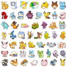 pokemon 50Pcs Cute Cartoon Anime Pokemon Stickers Kids Toys Kawaii Poke Ball Pikachu Decals Skateboard Laptop Waterproof Sticker Room Decor Wall Decor Wall Stickers Wall Sticker