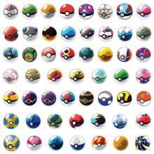 pokemon 50Pcs Cute Cartoon Anime Pokemon Poke Ball Stickers Kids Toys Kawaii Poke Ball Decals Skateboard Laptop Waterproof Sticker Room Decor Wall Decor Wall Stickers Wall Sticker