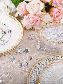 100 Peças Cristais de Diamante Transparentes Acrílicos Pontiagudos para Decoração de Unhas DIY, Materiais de Decoração