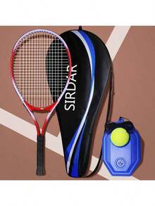 Ultra-Light Aluminum Racket, 1 Tennis Racket; 1 Ball Bag, Aluminum Racket, Ultra-Light And Durable, Large Racket Design, Easy To Hit, Suitable For Beginners And Daily Entertainment, Suitable For Leisure Training, Family Entertainment And Social Sports-69*27.8*2.3cm-Green-Red-Blue-Multiple Colors Optional-Sports-Adult Competition Training-Outdoor Sports - 69*27.8*2.3 - View 4