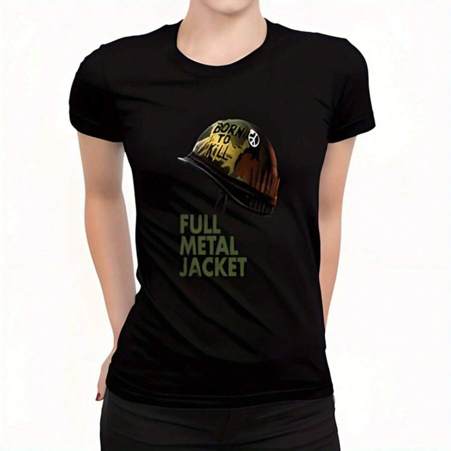 The-Duality-Of-Man-Full-Metal-Jacket-S-Pm-T-Shirt-Wo-T-Shirt-20211116223330-Zbk0cusw220G Cotton T-Shirt – Durable Yet Soft Blending Street, Retro, And Minimalist Vibes – Perfect For Daily Wear, Work, Weekend Outings, Or Lounging – I Gift For Him Or Her, Birthday, Annrsary, Or Just Because  Tops For Wo Vintage Clothes Wo Clothes Wo Vintage Wo Tops Mujer Cute Tops Wo Cotton Wo Clog Halloween Camisas Summer Clothes Wo Casual Punk Western Tops Wo Fourth Of July Outfit Kpop Cowboy Outfits For Wo Ry Ropa 100% Cotton Y2k Ing Cute Gothic Wo Clothes Black And White Top Vintage Tops Cloth For Wo White Goth Inawly Retro Clothes For Wo Korean Fashion Wo Camisas Para Mujer - Black - View 1
