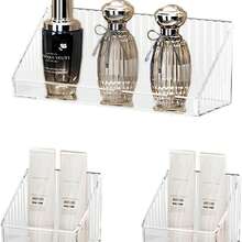 1 pièce Boîte de rangement sur plateau, petit organisateur de tablette flottante de salle de bain adhésive, convient pour la salle de bain, le miroir, le mur, le comptoir, transparent