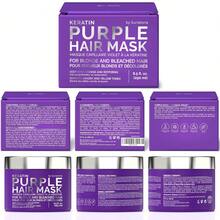 Sunatoria New Keratin Purple Hair Mask- Blonde Hair Purple Toner - Repair &Amp; Nourishment Treatment For Bleached, Brassy Hair - Blue Hair Mask, No Yellow Tones - Deep Conditioner For Color Treated Locks - White - View 8