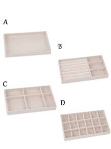 9/1pc Transparent Jewelry Organizer Tray, Large Capacity Jewelry Tray, PU Leather Multi-Function Jewelry Tray With Watch Holder, Storage For Earrings, Rings, Necklaces, Bracelets, Pendants, Makeup & Lipstick, Jewelry Display Box, Birthday & Anniversary Gift