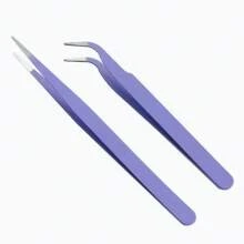 2-Pack Colorful Macaron Pocket Tweezers, Multipurpose Tweezers Suitable For DIY Jewelry Making, Planner Crafts, False Lashes And More
