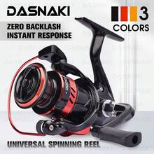 DASNAKI 13+1BB All-Metal Spinning Reel, 5.2:1 Gear Ratio, EVA Handle, Surf Fishing Reel - Red - View 10