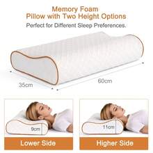 Twirest 2PCS Memory Foam Cervical Pillow For Neck Pain Relief - Adjustable Orthopedic Contoured Pillow With Ergonomic Support For Side, Back & Stomach Sleepers - White - View 6