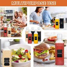 1pc Olive Oil Distributor, Spray Bottle, Transparent Condiment Extrusion Bottle, Plastic Extrusion Bottle With Flip Lid, Lightweight And Portable, Leak-Proof Condiment Bottle, Tomato Sauce, Soy Sauce Bottle, Suitable For Oil, Vinegar, Soy Sauce, Honey, Barbecue Sauce And Condiments, - Multicolor - View 5