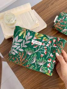 1pc/Set Floral Cosmetic Bag, Portable Toiletry Bag, Zipper Makeup Bag Set, Makeup Pouch, Skincare Bag, Sanitary Pad Bag, Lipstick Bag, Wallet, Storage Bag, Multi-Functional Storage Bag, Suitable For Cosmetics, Skincare Products, Hand Cream, Lip Balm, Nail Polish, Sanitary Pads, Coins, Keys, Small Items, Travel Essential, Cruise Essential, Dorm Essential, Bridesmaid Gift, Mother's Gift, Birthday Gift, Gift For Friends And Teachers, Home Decor Cosmetic Bag - Multicolor - View 8