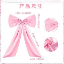 1 szt., czarny, różowy, biały, złoty, duża satynowa kokarda dekoracja na przyjęcie urodzinowe, dekoracja ścienna, odpowiednia dla dziewcząt, kobiet, tło wystroju domu, przyjęcie weselne, przyjęcie z okazji ukończenia szkoły, wieczór panieński