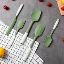 New Silicone Spatula Set, 5 Piece  Rubber Spatulas For Baking, Cooking, And Mixing High Heat Ristant Non Stick Dishwasher Safe - (Two Colors - Green) - Double Green - 查看 7