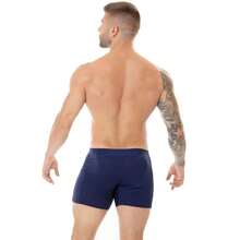 Men's Boxer Briefs With Side Pockets. Does Not Roll Up On The Legs And Is Highly Durable. - Azul Marino - Ver 2