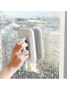 1 件装重型双面磁性窗户清洁器，带绳索和防夹设计 - 3-10 毫米厚玻璃清洁工具，适用于高层建筑/阳台/住宅/办公室 - ABS 手柄和洗涤器套件，适用于室内/室外窗户 - 白色 - 查看 10