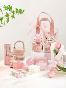 1 pieza, Bolsas de tote transparentes con estampado de margaritas Mini, Bolsas de regalo de PVC, Bolsas de tote con patrón de margaritas lindas, Bolsas de embalaje de regalo, Apropiado para regalos de boda, promociones, pequeños negocios, bolsas de compras, bolsas de fiesta, bolsas de regalo de fiesta de cumpleaños de boda, bolsas de embalaje de alimentos