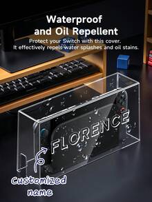 Ayotu Name Customized Switch Dust Cover Compatible With Nintendo New Switch2 7.9-Inch, Text Customized Fun Dust Cover, Switch/OLED Personalized Customized Switch Shell, Acrylic Display Box, Scratch-Resistant And Waterproof Base Protective Cover - Multicolor - View 6