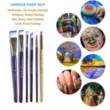 Juego de 14 brochas profesionales para pintura facial realizadas con cerdas de nailon. Este conjunto es apto tanto para pintura facial como corporal. Es compatible con pinturas acrílicas, de aceite y acuarela, y se puede utilizar para pintura facial, arte de uñas, micro detalles y pintura de rocas. Útiles escolares, de vuelta al colegio