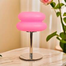 Hamburger Cloud LED Desk Lamp, Creative Bedroom Bedside Living Room Decor Night Light, Pink Hamburger, 3-Color Dimmable, Metal Base Plastic Lampshade, USB Powered With Cord, Suitable For Living Room, Bedroom And Home Office, USB Powered Desk Lamp, Bedroom Ambiance Lighting, Decorative Holiday Gift