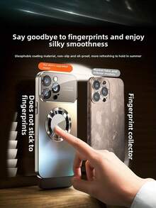 Ốp điện thoại màu titan cao cấp hoàn toàn mới, tương thích với các dòng Apple 16, 15, 14, 13, 12 và 11 Pro Max Plus, hỗ trợ sạc không dây từ tính và được trang bị kính chống sốc bảo vệ ống kính camera. - Vàng - Xem 4