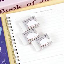 Animal Series Paper Wrapped Erasers, Can Be Cut Into Cross Section With Filling Pattern, Beautiful School Supplies Office Supplies Pencil Case, Automatic Pencil, Doodling Drawing Exam Eraser, Seal, Penguin, Puppy Pattern Cute Erasers, Party Favors Birthday Gifts, School Supplies,Back To School