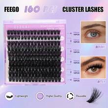 FEEGO 200D Extreme Dense - Create Big Eyes In European And American Style | Thick Eyelashes, No Collapse | High-End Fiber Material, Still Curling After Many Times Of Wearing. - Thick Lash Kits 200D - View 7
