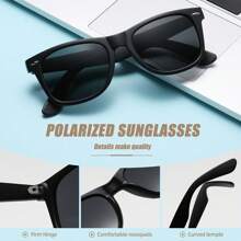 POLASUP 1pc Geometric Pattern Sunglasses, Fashionable Retro Style High-End Personalized Oversized Sunglasses For Men, Vintage Crossborder EU/US Style, Suit For Sports Driving