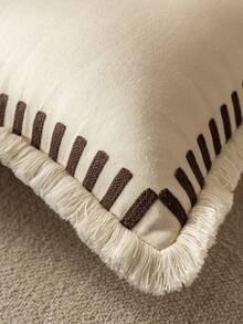 1 件，原创设计可爱马刺绣枕套家居装饰靠垫套带流苏适用于沙发客厅