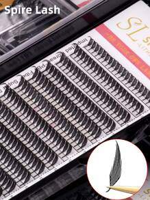 240 Stück Anime Spike Spitze Wimpern Fertig-Fächer Spitze Wimpern 0,07 D 8-15mm dunkel weich Manga Anime Wispy Spitze Laser Wimpernverlängerung Federform Flaum Flocke Wimpernhaare Brasilien Russland Volumen Wimpern