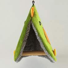 Hamaca/Tienda colgante con perchas para pájaros pequeños - Loro, Periquito, Cacatúa, Cotorra, Periquito australiano - Verde - Ver 6