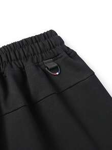 3 Pairs Winter Warm Thermal Lined Trousers, Solid Color, Knitted Fabric, Loose Fit, Printed Drawstring, Comfortable Pants For Cold Season, Thick - Multicolor - View 5