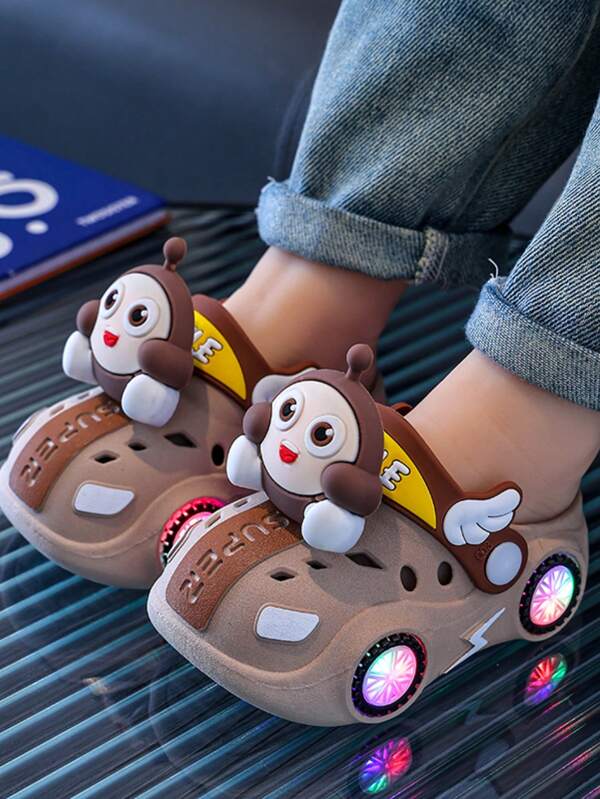 [Summer Baby Essentials] Children's Hole Shoes Summer Boys And Girls Indoor Bathroom Shower [Soft Sole Slip-Resistant] Cartoon One-Shoe Two-Wear Sandal Slippers [2025 New Model] Middle And Large Children's Sandal Slippers Outdoor Sports Travel Vacation Street Fashion Baby Sandal Slippers