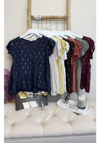 Women T-Shirts - 酒紅色 - 查看 5