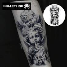 INKARTLINK Whisper Angel Herbal Juice Tattoo, Magic Tattoo, 15-Day Tattoo, Semi-Permanent Tattoo, Realistic Fake Tattoo, Lasting 1-2 Weeks - Black - View 3