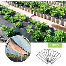 12 Inch Galvanized Garden Landscape Staples Stakes, 25 50 100 PCS Anti-Rust Garden Staples U-Shaped Landscape Pins For Secure Lawn Fabric (25, 12 Inch) - 25 - View 11