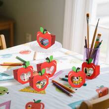 10/20个装苹果造型迷你红色苹果纸质礼品盒卡通创意礼品包装盒，适用于生日、节日派对回礼、礼品包装用品 - 紅色 - 查看 11