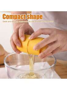 3/1 pièce Séparateur de coquille d'œuf en acier inoxydable - Épluchage rapide et séparateur de jaune, accessoire de cuisine et de pâtisserie durable avec poignée jaune facile à saisir et fonction d'ouverture rapide de la coquille