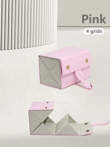 1pc Fashion Multi-Grid Glasses Case, Simple Sunglasses And Prescription Glasses Storage Box, Large Capacity Foldable Eyeglass Case