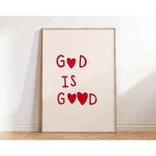 1 pieza Arte de pared minimalista cartel de corazón rojo cita de amor pintura en lienzo palabras de esperanza decoración del hogar con marco opcional