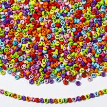 100pcs Mixed Letters White Background Black Letter Acrylic Beads Round Spacer Beads For Making Bracelets, Diy Crafts, Necklaces & Jewelry Accessories