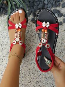 New Summer Bohemian Style Ladies Flat Sandals, Fashion, Casual, Comfortable, Elegant, Chic