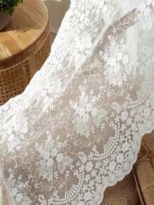 1 Kích thước Lưới Gạc Thêu Ren Hai Mặt DIY Váy Phụ Kiện Ren Vải - trắng - Xem 6