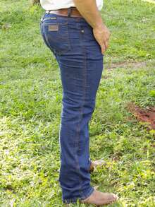 BEST BULL All Loose Traditional Men's Jeans Comfortable With Elastane Country Cowboy Rodeo Pocket Button Zipper - Màu xanh lam - Xem 2