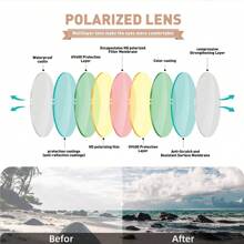 POLASUP 1pc Geometric Pattern Sunglasses, Fashionable Retro Style High-End Personalized Oversized Sunglasses For Men, Vintage Crossborder EU/US Style, Suit For Sports Driving