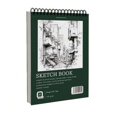 9 X 12 Inches Sketch Book, Top Spiral Bound Sketch Pad, 1 Pack 40-Sheets (68lb/100gsm), Acid Free Art Sketchbook Artistic Drawing Painting Writing Paper For Adults Beginners Artists,For School Supplies,Back To School