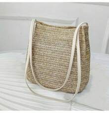 Women Straw Woven Handbag Large Rattan Basket Beach Bag Summer Female Messenger Crossbody Bags Girls Small Beach Handbags New